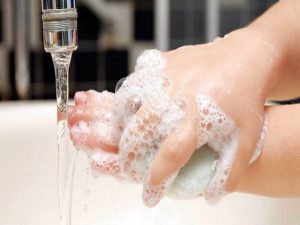 Rửa tay bằng xà phòng nếu bị kiến cắn
